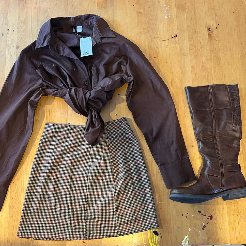 PacSun John Gita Plaid Mini Skirt